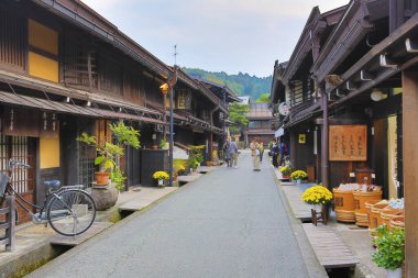 Takayama Şehri Kamisan no Machi Geleneksel Caddesi, Gifu Bölgesi, 31 Ekim 2013