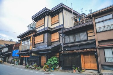 Takayama Şehri Kamisan no Machi Geleneksel Caddesi, Gifu Bölgesi, 31 Ekim 2013