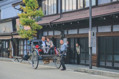 Takayama Şehri Kamisan no Machi Geleneksel Caddesi, Gifu Bölgesi, 31 Ekim 2013
