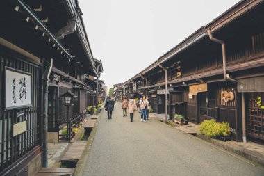 Takayama Şehri Kamisan no Machi Geleneksel Caddesi, Gifu Bölgesi, 31 Ekim 2013