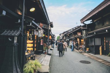 Takayama Şehri Kamisan no Machi Geleneksel Caddesi, Gifu Bölgesi, 31 Ekim 2013