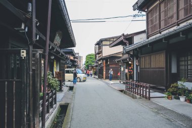 Takayama Şehri Kamisan no Machi Geleneksel Caddesi, Gifu Bölgesi, 31 Ekim 2013