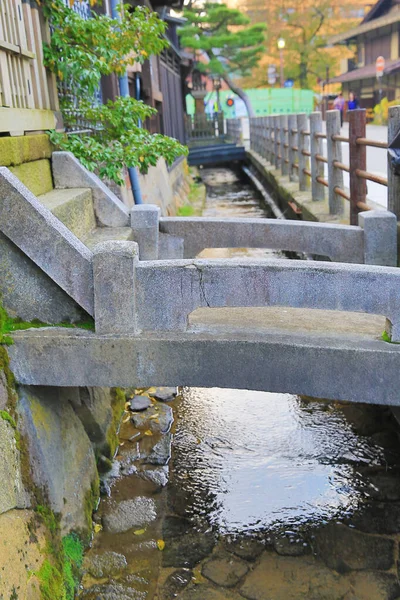 Rzeka Skraju Starego Miasta Dzielnicy Takayama Października 2013 — Zdjęcie stockowe