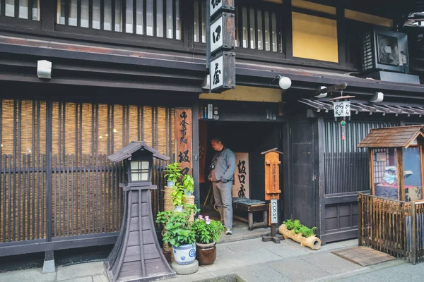Takayama City Kamisan Machi Traditional Street Gifu Län Okt 2013 — Stockfoto