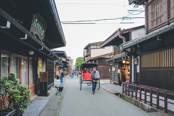Takayama City Kamisan Machi Traditional Street Prefectura Gifu Oct 2013 — Foto de Stock