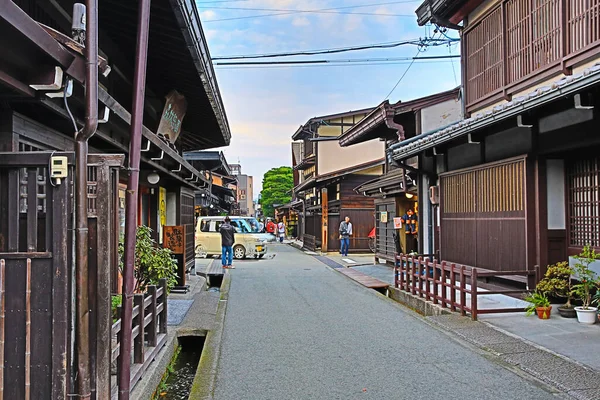 Takayama City Kamisan Machi Traditional Street Gifu Prefecture Oct 2013 — Stock Photo, Image