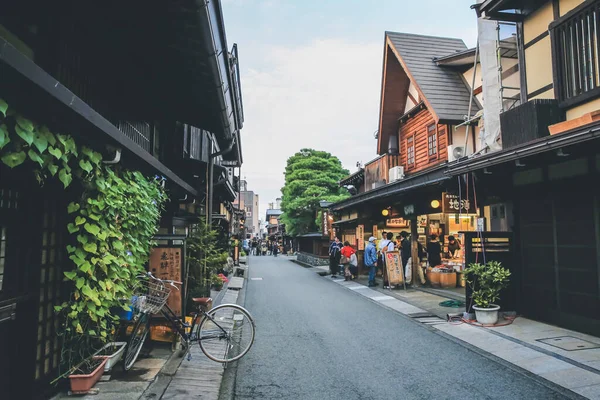 stock image Takayama City Kamisan no Machi Traditional Street, Gifu Prefecture, 31 Oct 2013