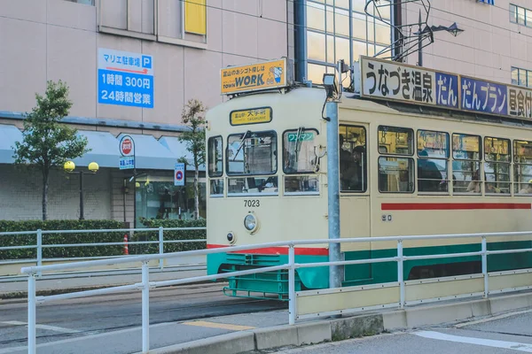 Eine Straßenbahnlinie Der Stadt Toyama Japan Nov 2013 — Stockfoto