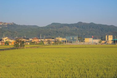 Japonya 2 Kasım 2013 'te tren penceresinden manzara