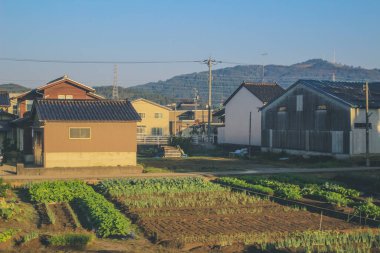 Japonya 2 Kasım 2013 'te tren penceresinden manzara
