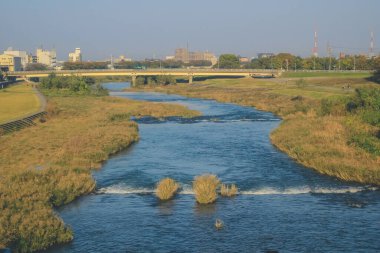 Japonya 2 Kasım 2013 'te tren penceresinden manzara