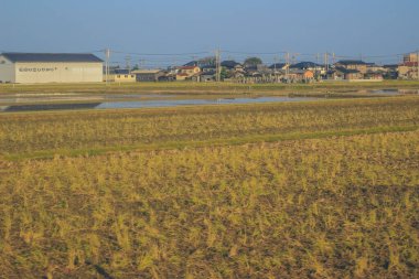 Japonya 2 Kasım 2013 'te tren penceresinden manzara