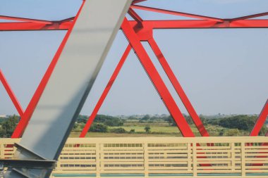 Shinkansen 'in hızlı tren hattının manzarası.