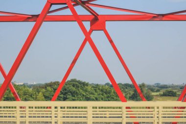 Shinkansen 'in hızlı tren hattının manzarası.