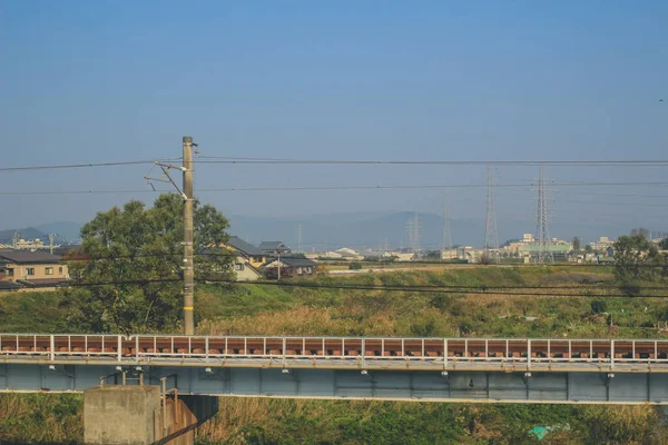Widok Okna Pociągu Japan Lis 2013 — Zdjęcie stockowe