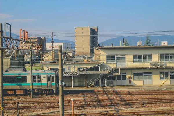 View Out Train Window Japan Nov 2013 — Stock Photo, Image
