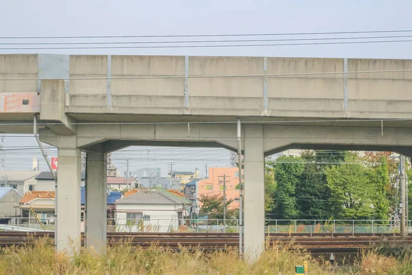 stock image the view out of Shinkansen bullet train line 2 Nov 2013