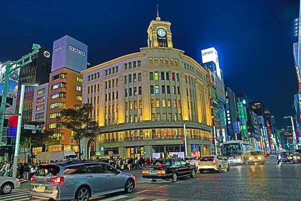 Ginza District Wako Kaufhaus Nov 2013 — Stockfoto