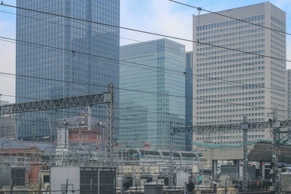 Het Moderne Wolkenkrabbergebouw Tokyo Japan Nov 2013 — Stockfoto