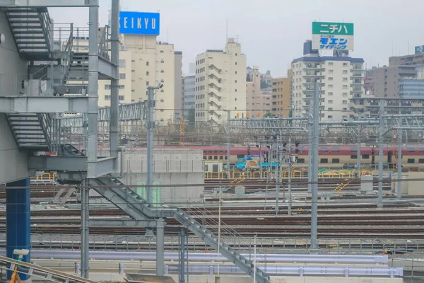 Nov 2013 Trilhos Ferroviários Vista Cidade Tóquio Japão — Fotografia de Stock