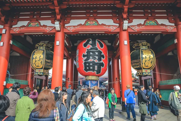 Templo Japonês Vermelho Sensoji Asakusa Tóquio Japão Nov 2013 — Fotografia de Stock