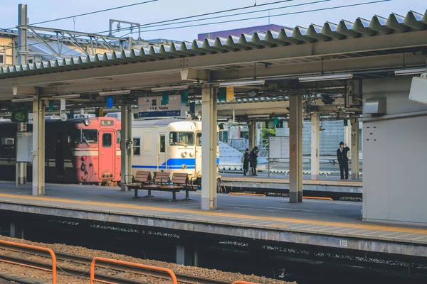 Takayama Treno Alla Stazione Toyama Japan — Foto Stock