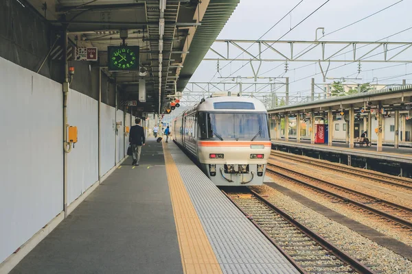 Treno Takayama Binario Della Stazione Toyama Train Concept Ott 2013 — Foto Stock