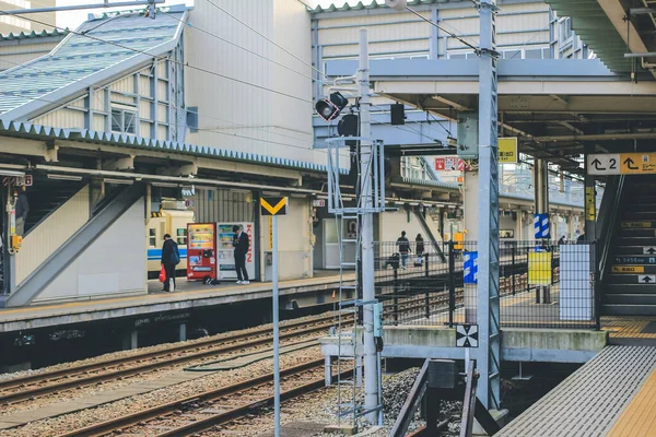 stock image to Takayama train at toyama station platform, Train Concept 31 Oct 2013