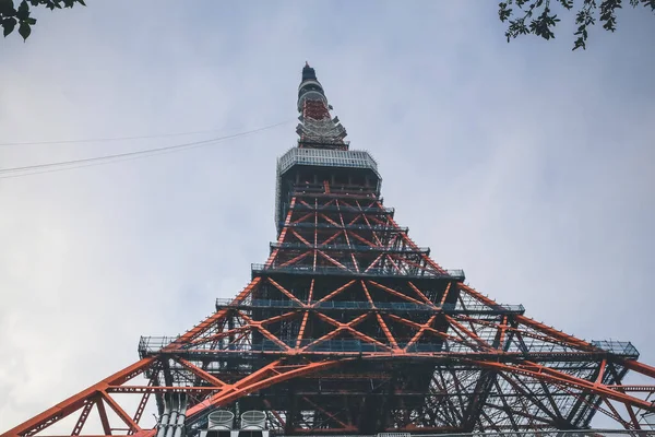 Meşhur Kırmızı Tokyo Kulesi Japon Tarihi Kasım 2013 — Stok fotoğraf