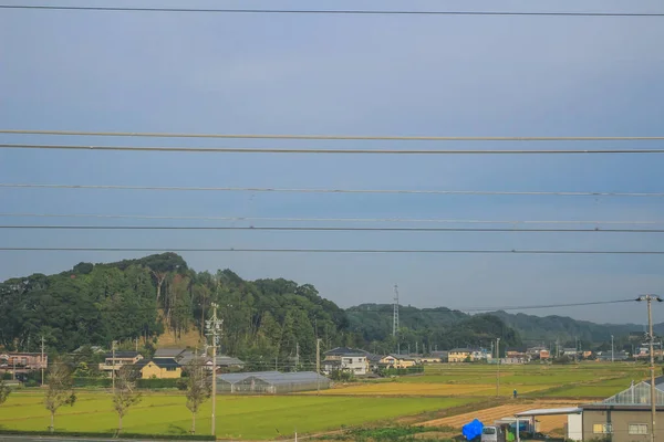 Θέα Από Γραμμή Τρένο Σφαίρα Shinkansen Νοέμβριος 2013 — Φωτογραφία Αρχείου