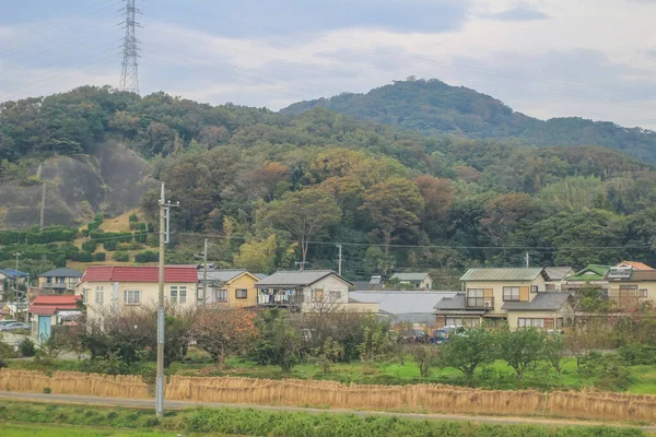 Shinkansen子弹火线外的景色 — 图库照片