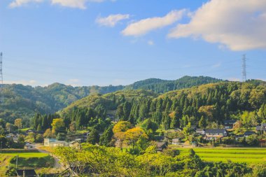 Kanazawa kırsalının manzarası, Japonya 1 Kasım 2013