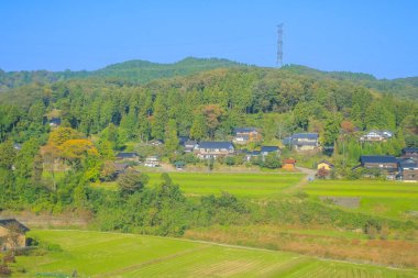 Kanazawa kırsalının manzarası, Japonya 1 Kasım 2013