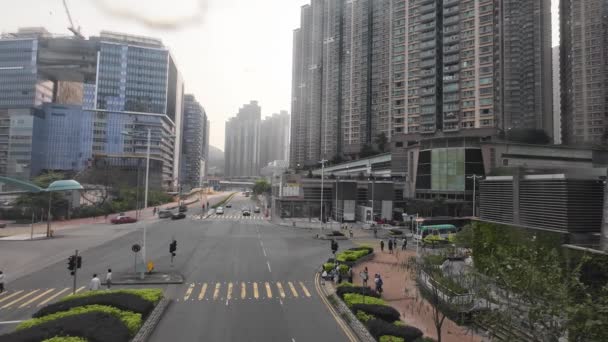 Stadtbild Der Yap Straße Hongkong April 2023 — Stockvideo