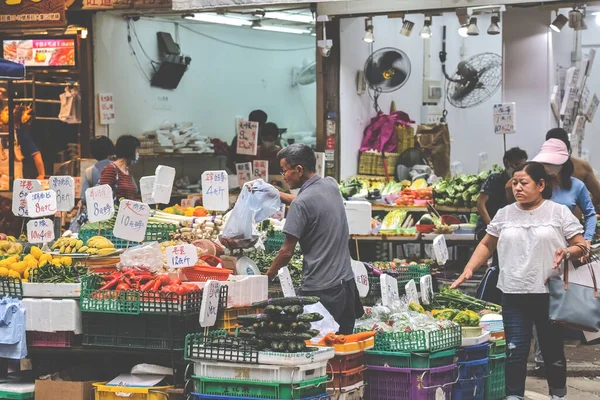Natte Markt Het District Mong Kok April 2023 — Stockfoto