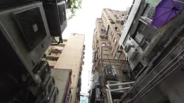 Kowloon, Hong Kong 'da arka sokak, 15 Nisan 2023