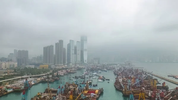 stock image a New Yau Ma Tei Typhoon Shelter, hong kong, April 22 2023