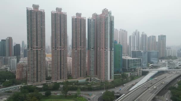 香港大角咀高楼大厦20 23室 — 图库视频影像