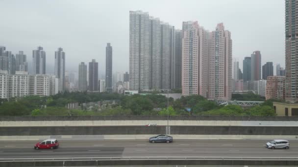 Die Landschaft Des Kowloon Highway Hongkong April 2023 — Stockvideo