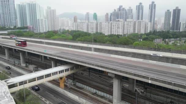 West Kowloon Highway Viadukt April 2023 — Stockvideo