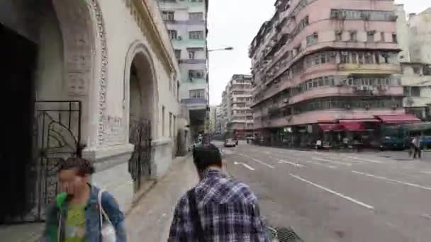 Sham Shui Street Scape Hong Kong Dubna 2023 — Stock video