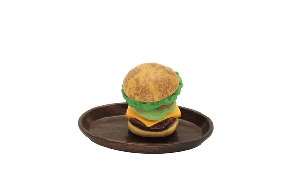 Hamburger Figuratif Sur Fond Blanc — Photo