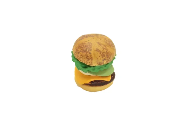 Фігурний Гамбургер Білому Фоні — стокове фото