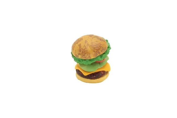 Figura Hamburger Fondo Bianco — Foto Stock