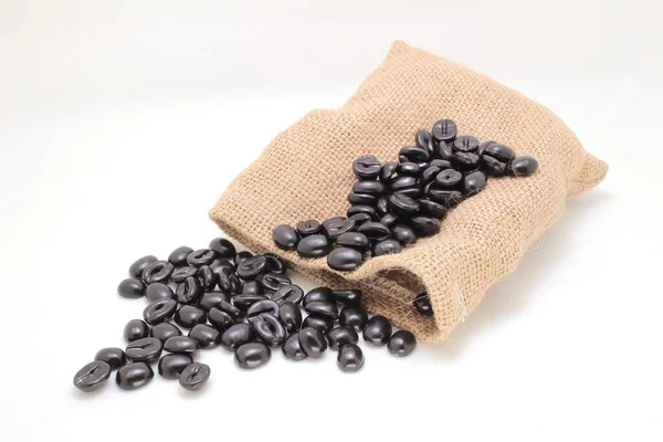 Bags Green Coffee Beans Trade Supplier Concept — Stock Photo, Image