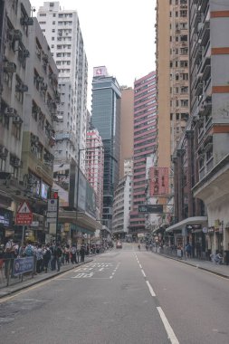 Wan Chai bölgesi, şehir manzarası, Hong Kong 26 Nisan 2023