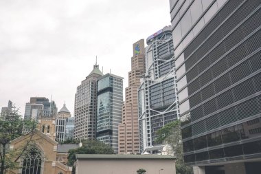 Modern Hong Kong ofis gökdelen binası.