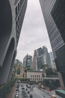 Modern Hong Kong ofis gökdelen binası.