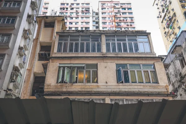Stary Budynek Mieszkalny Hong Kongu North Point Kwietnia 2023 — Zdjęcie stockowe