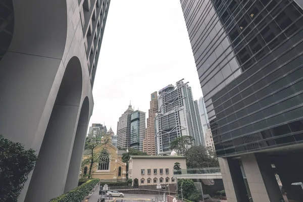 Edifício Moderno Arranha Céu Escritório Hong Kong — Fotografia de Stock